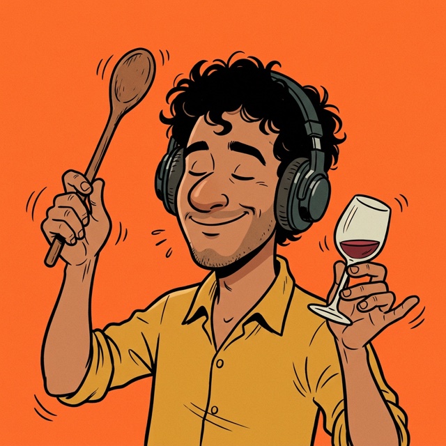 Diego Álvarez, Audio & Music, drawn as a comic portrait